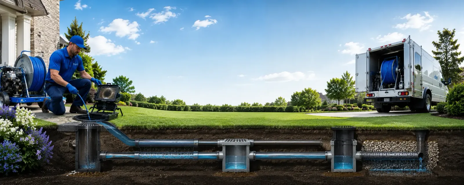Outdoor drain cleaning information for Bunker Hill, WV